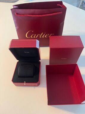 Cartier Jewelry box, gift box and gift bag. Authentic. NO JEWELRY INCLUDED